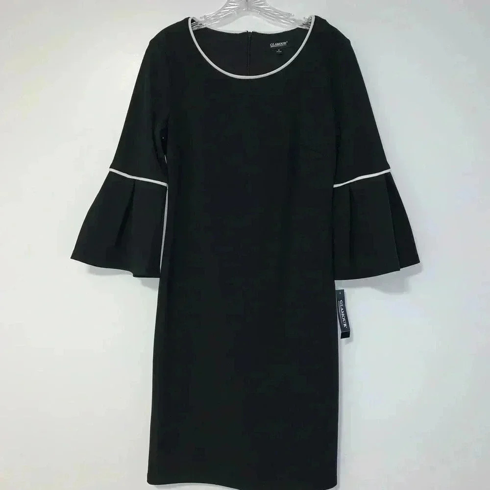 Glamour Bell Sleeve Sheath Dress​​